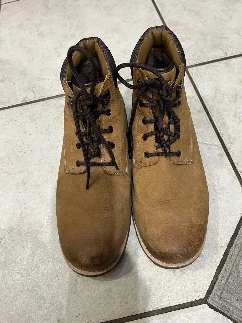 Ugg Mens Wheat Brown Seton TL Boots Waterproof Shearling Lined Sz 13